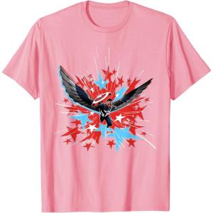 imageMarvel Studios Captain America Brave New World Star Burst TShirtPink