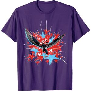imageMarvel Studios Captain America Brave New World Star Burst TShirtPurple