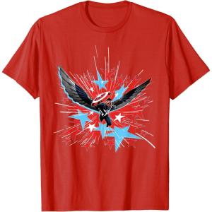imageMarvel Studios Captain America Brave New World Star Burst TShirtRed