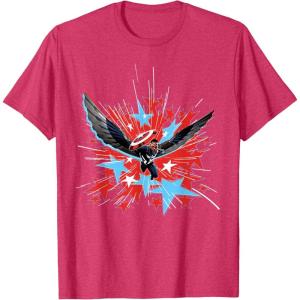 imageMarvel Studios Captain America Brave New World Star Burst TShirtRed Heather
