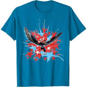 imageMarvel Studios Captain America Brave New World Star Burst TShirtSapphire Blue