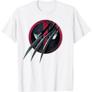 imageMarvel Studios Deadpool ampamp Wolverine Slashed Icon with Claws TShirtWhite