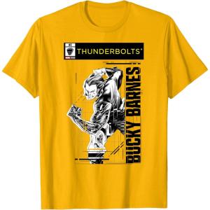 imageMarvel Studios Thunderbolts Bucky Barnes BampampW Comic Cover 2 TShirtGolden Yellow