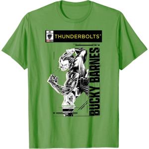 imageMarvel Studios Thunderbolts Bucky Barnes BampampW Comic Cover 2 TShirtGrass Green