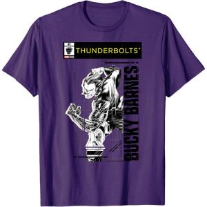 imageMarvel Studios Thunderbolts Bucky Barnes BampampW Comic Cover 2 TShirtPurple