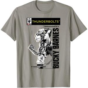 imageMarvel Studios Thunderbolts Bucky Barnes BampampW Comic Cover 2 TShirtSlate Grey