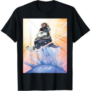 imageMarvel Studios Thunderbolts Comic Art Bucky Barnes Snow Jump TShirtBlack