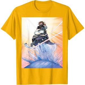 imageMarvel Studios Thunderbolts Comic Art Bucky Barnes Snow Jump TShirtGolden Yellow