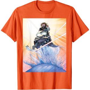 imageMarvel Studios Thunderbolts Comic Art Bucky Barnes Snow Jump TShirtOrange