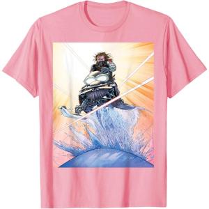 imageMarvel Studios Thunderbolts Comic Art Bucky Barnes Snow Jump TShirtPink