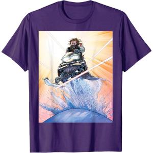 imageMarvel Studios Thunderbolts Comic Art Bucky Barnes Snow Jump TShirtPurple