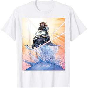 imageMarvel Studios Thunderbolts Comic Art Bucky Barnes Snow Jump TShirtWhite