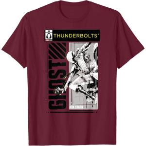 imageMarvel Studios Thunderbolts Ghost BampampW Comic Cover 6 TShirtBurgundy
