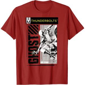 imageMarvel Studios Thunderbolts Ghost BampampW Comic Cover 6 TShirtCranberry Red