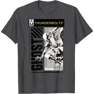 imageMarvel Studios Thunderbolts Ghost BampampW Comic Cover 6 TShirtDark Heather Grey