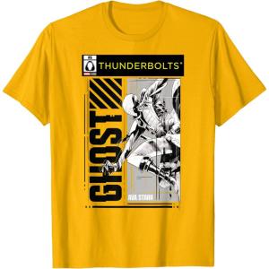 imageMarvel Studios Thunderbolts Ghost BampampW Comic Cover 6 TShirtGolden Yellow