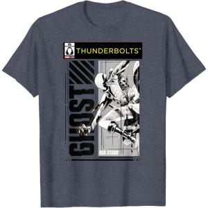 imageMarvel Studios Thunderbolts Ghost BampampW Comic Cover 6 TShirtHeather Blue