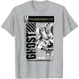 imageMarvel Studios Thunderbolts Ghost BampampW Comic Cover 6 TShirtHeather Grey