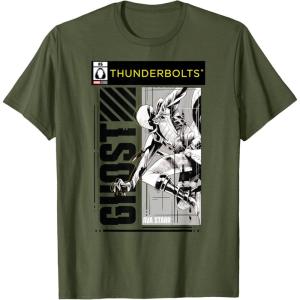 imageMarvel Studios Thunderbolts Ghost BampampW Comic Cover 6 TShirtOlive Green