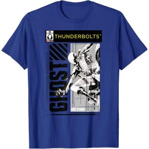 imageMarvel Studios Thunderbolts Ghost BampampW Comic Cover 6 TShirtRoyal Blue