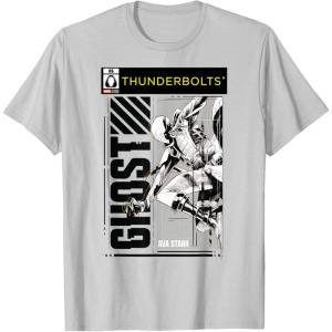 imageMarvel Studios Thunderbolts Ghost BampampW Comic Cover 6 TShirtSilver Grey