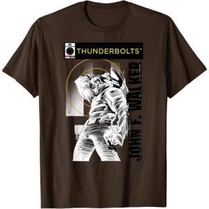 imageMarvel Studios Thunderbolts John F Walker BampampW Comic Cover 5 TShirtBrown