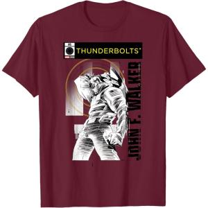 imageMarvel Studios Thunderbolts John F Walker BampampW Comic Cover 5 TShirtBurgundy