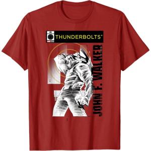 imageMarvel Studios Thunderbolts John F Walker BampampW Comic Cover 5 TShirtCranberry Red