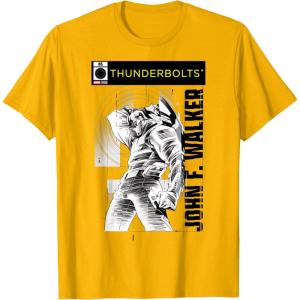 imageMarvel Studios Thunderbolts John F Walker BampampW Comic Cover 5 TShirtGolden Yellow