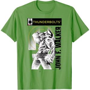 imageMarvel Studios Thunderbolts John F Walker BampampW Comic Cover 5 TShirtGrass Green