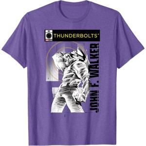 imageMarvel Studios Thunderbolts John F Walker BampampW Comic Cover 5 TShirtPurple Heather
