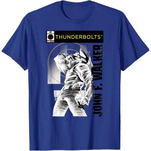 imageMarvel Studios Thunderbolts John F Walker BampampW Comic Cover 5 TShirtRoyal Blue