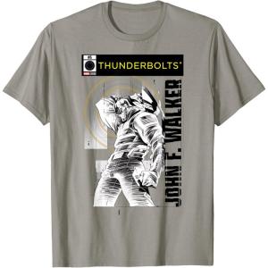 imageMarvel Studios Thunderbolts John F Walker BampampW Comic Cover 5 TShirtSlate Grey