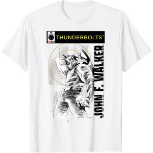 imageMarvel Studios Thunderbolts John F Walker BampampW Comic Cover 5 TShirtWhite