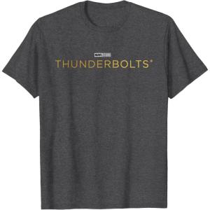 imageMarvel Studios Thunderbolts Movie Logo TShirtDark Heather Grey
