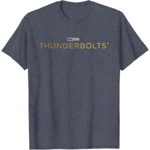 imageMarvel Studios Thunderbolts Movie Logo TShirtHeather Blue
