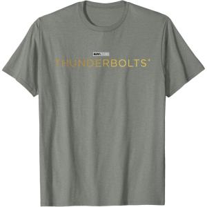 imageMarvel Studios Thunderbolts Movie Logo TShirtOlive Heather