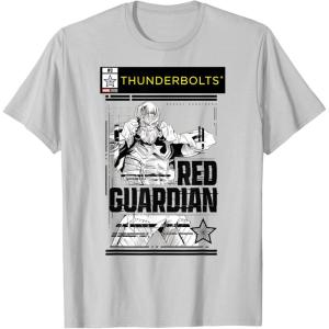 imageMarvel Studios Thunderbolts Red Guardian BampampW Comic Cover 3 TShirtSilver Grey