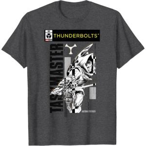 imageMarvel Studios Thunderbolts Taskmaster BampampW Comic Cover 4 TShirtDark Heather Grey