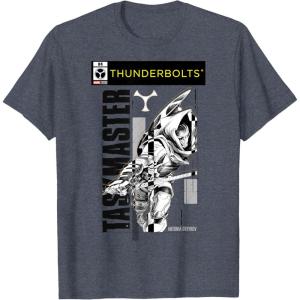 imageMarvel Studios Thunderbolts Taskmaster BampampW Comic Cover 4 TShirtHeather Blue