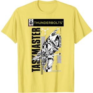 imageMarvel Studios Thunderbolts Taskmaster BampampW Comic Cover 4 TShirtLemon Yellow