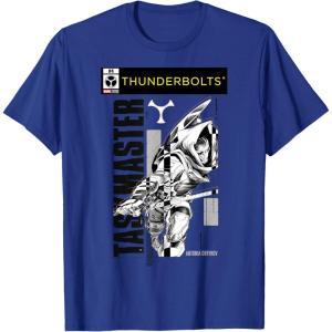 imageMarvel Studios Thunderbolts Taskmaster BampampW Comic Cover 4 TShirtRoyal Blue