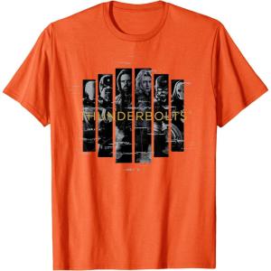 imageMarvel Studios Thunderbolts Team Glitched with Logo TShirtOrange