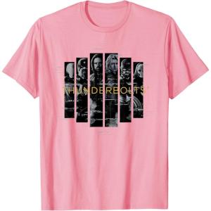 imageMarvel Studios Thunderbolts Team Glitched with Logo TShirtPink