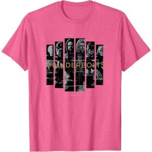 imageMarvel Studios Thunderbolts Team Glitched with Logo TShirtPink Heather