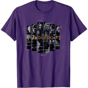 imageMarvel Studios Thunderbolts Team Glitched with Logo TShirtPurple