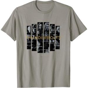 imageMarvel Studios Thunderbolts Team Glitched with Logo TShirtSlate Grey