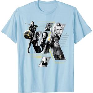 imageMarvel Studios Thunderbolts Team Mission Roster TShirtBaby Blue