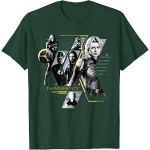 imageMarvel Studios Thunderbolts Team Mission Roster TShirtDark Green