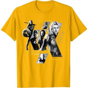 imageMarvel Studios Thunderbolts Team Mission Roster TShirtGolden Yellow